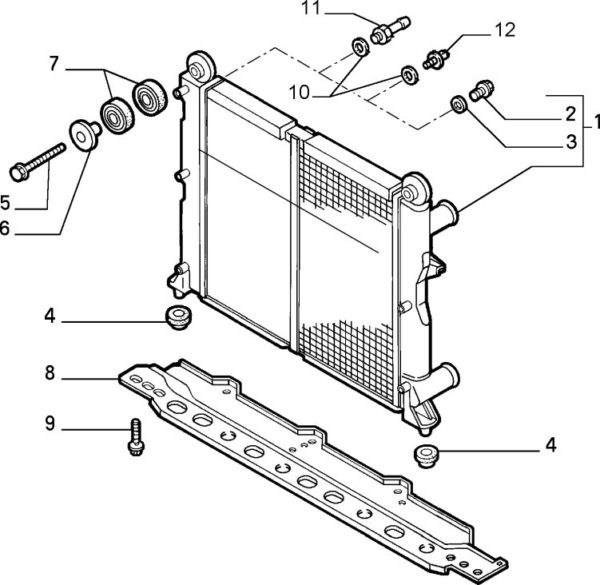 Alfa Romeo 145/146 & 155 Radiator Lower Mount - Image 2