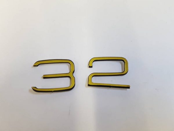 Alfa Romeo GTV and Spider Rear Boot 3.2 Badge Adhesive Back