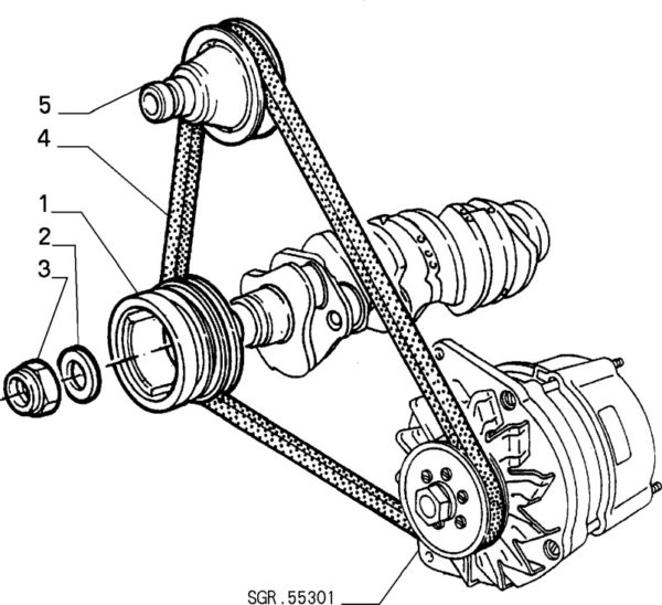Alfa Romeo V6 Crankshaft Pulley Washer - Image 3