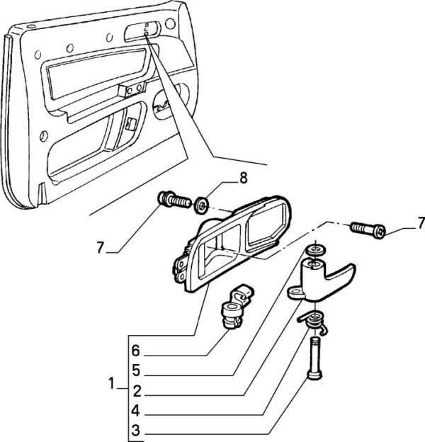 Alfa Romeo GTV/Spider (916) Door Lock Cable Clip - Right Hand - Image 2