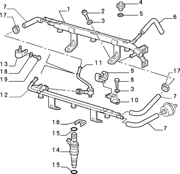 Alfa Romeo GTV/Spider Fuel Injector Clip - Image 2