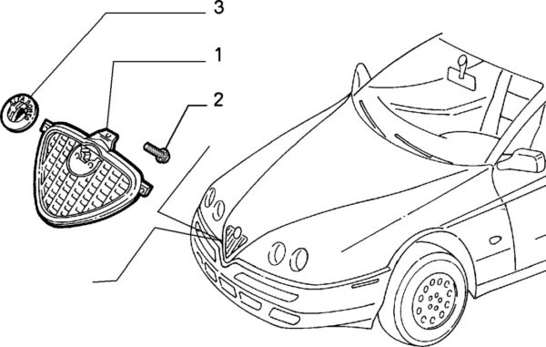 Alfa Romeo GTV/Spider Grille Badge - Phase 1 & 2 - Image 4