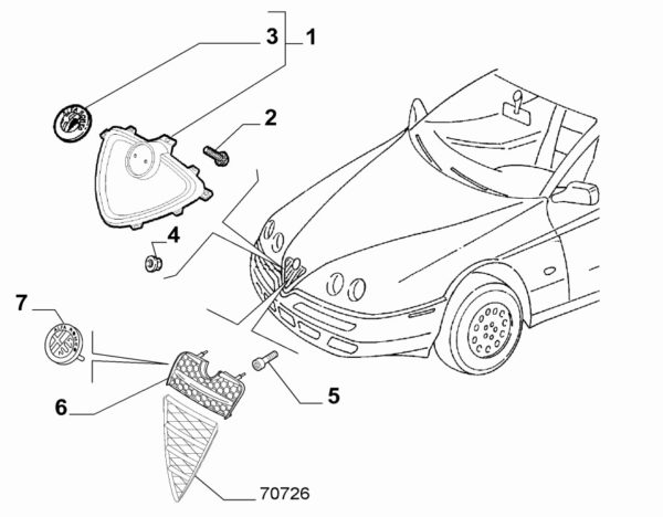Alfa Romeo GTV/Spider Phase 2 Grille - Image 2