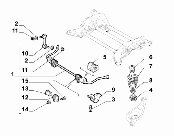 Alfa Romeo GTV/Spider Rear Bump Stop - Genuine - Image 2