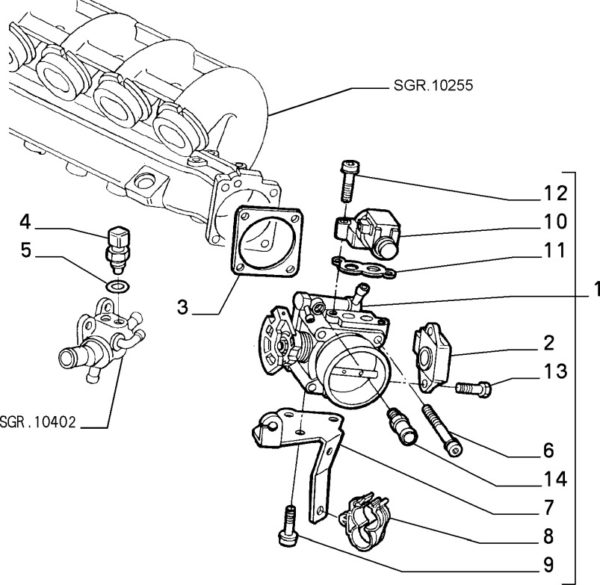 Alfa Romeo GTV/Spider (916) Twinspark Throttle Body Gasket - Image 2