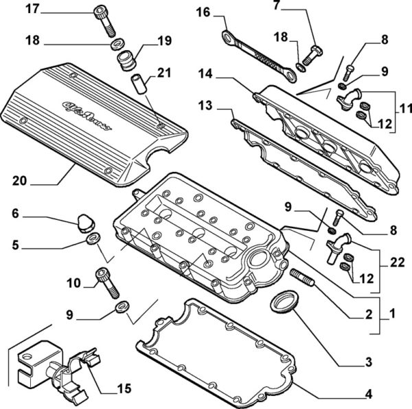 Alfa Romeo GTV/Spider (916) V6 Cam Cover Seal - Front CF2 CF3 - Genuine - Image 2