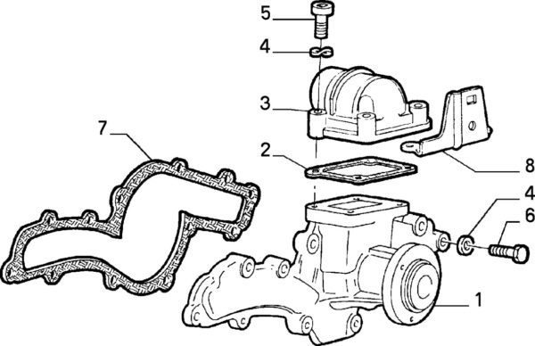 Alfa Romeo V6 24v Water Pump Upper Casting Fixings - Image 3