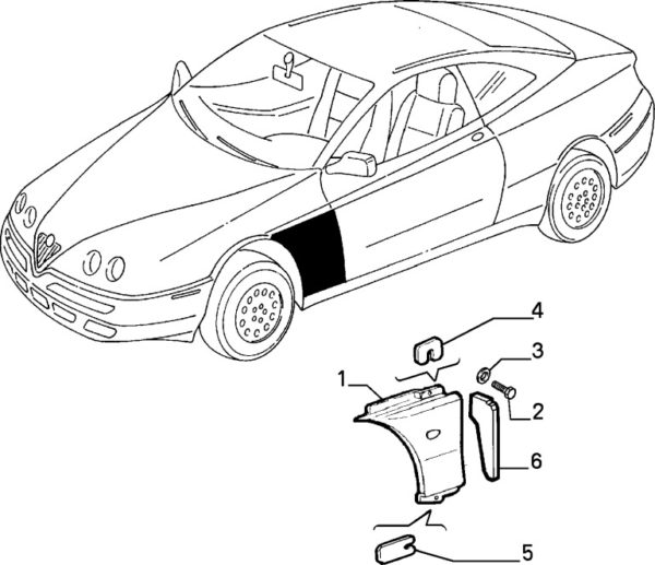 Alfa Romeo GTV/Spider (916) Wing Shim Set - Image 2