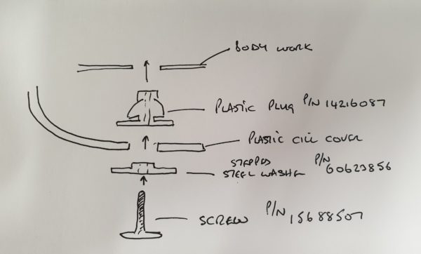 Alfa Romeo GTV/Spider Side Sill Fixing - Plastic Grommet - Image 3
