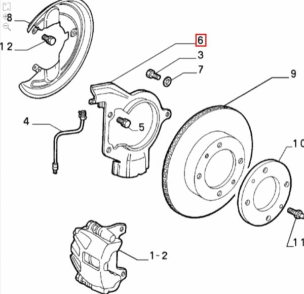 Alfa Romeo GTV/Spider Left Hand Front Brake Disc Backing Plate - Image 2