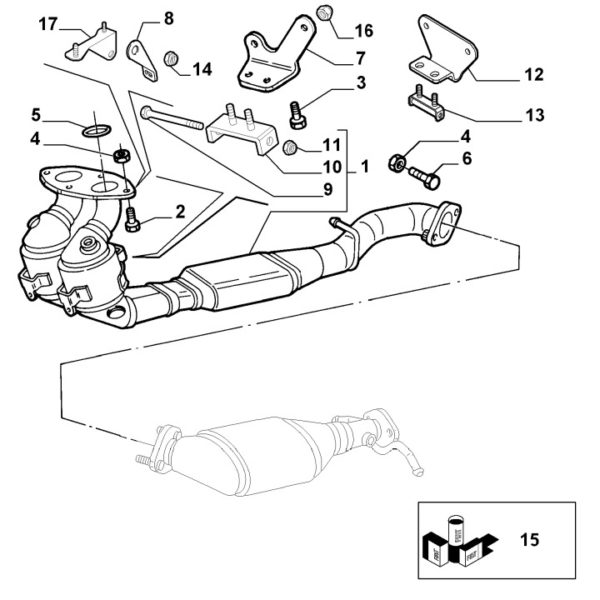 Alfa Romeo 147/156/GT Twinspark Exhaust Bracket - Image 2