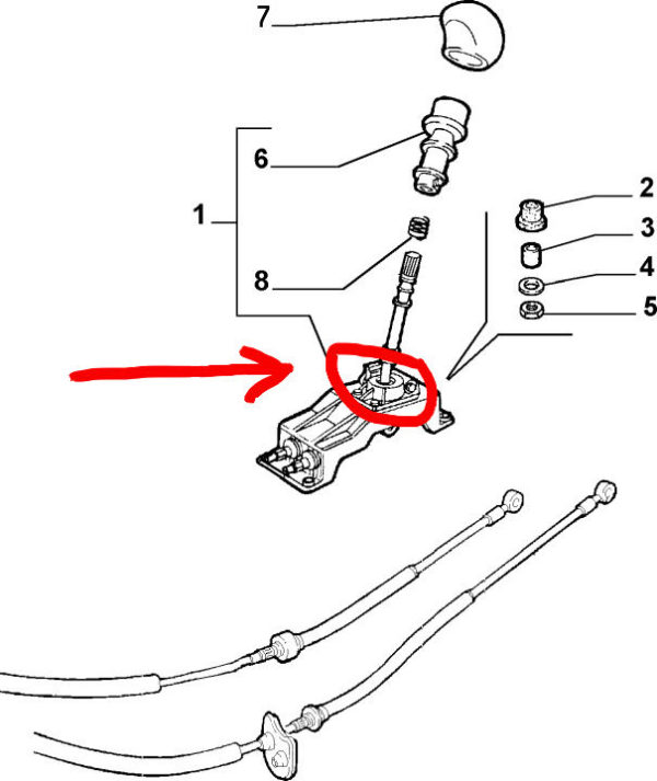 Alfa Romeo GTV/Spider V6 Gear Lever Repair Kit - Image 2