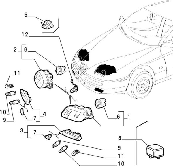 Alfa Romeo GTV/Spider Indicator Bulb - Image 2
