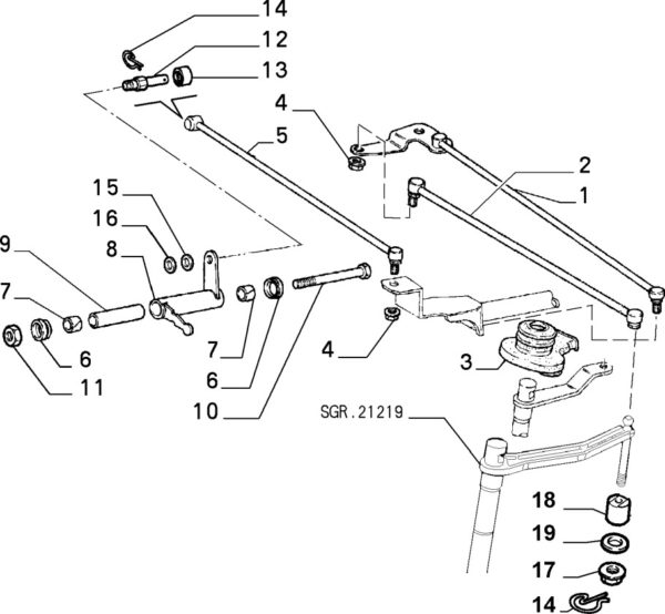 Alfa Romeo GTV/Spider Twinspark/JTS Gear Change Rod - Genuine - Image 2
