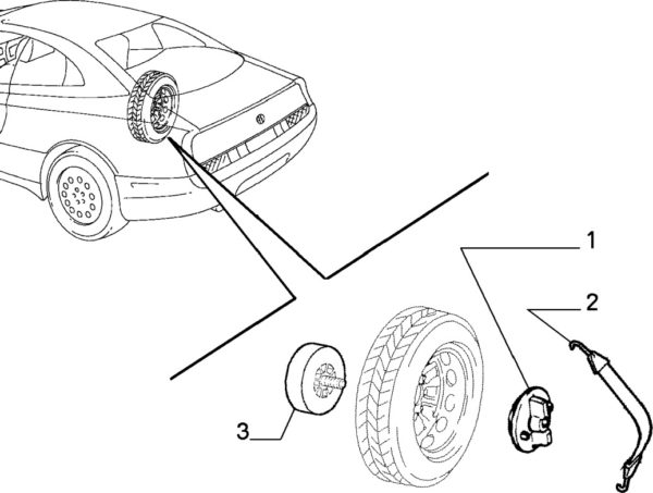 Alfa Romeo GTV/Spider Spare Wheel Mounting - Image 2