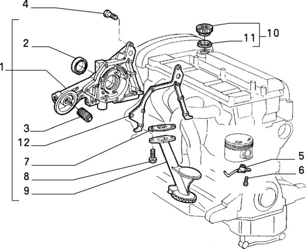 Alfa Romeo Twinspark Oil Pump Pick Up Seal - Image 2