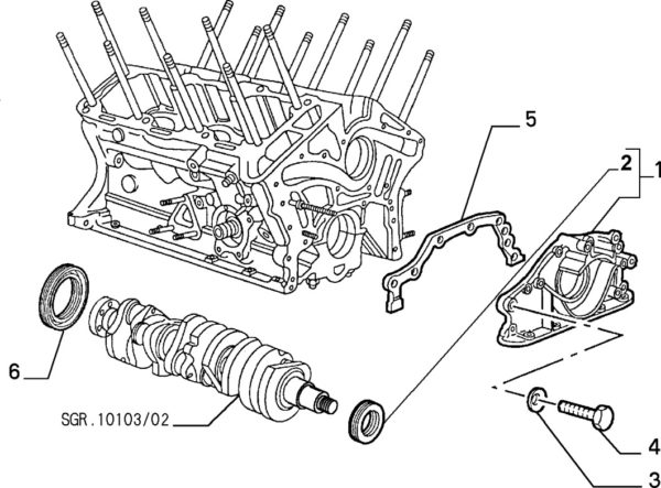 Alfa Romeo GTV/Spider V6 Crankcase Gasket - TotallyAlfa - Image 2