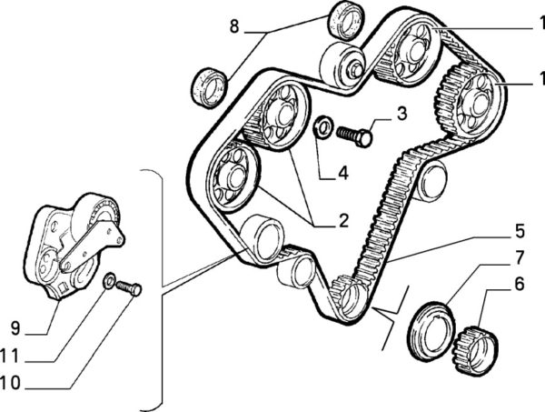 Alfa Romeo GTV/Spider V6 Crankshaft Spacer For Timing Belt Gear - TotallyAlfa - Image 2