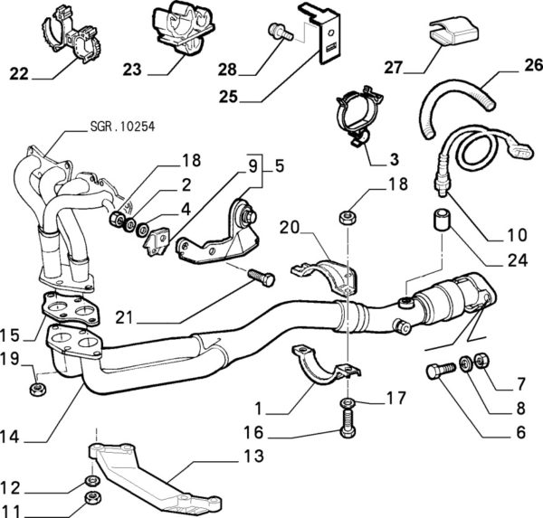 Alfa Romeo GTV/Spider Twinspark Exhaust Gasket - Genuine - Image 2