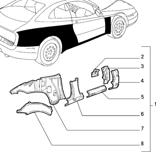 Alfa Romeo GTV/Spider Outer Sill/A Pillar Base Section - LH - Image 2