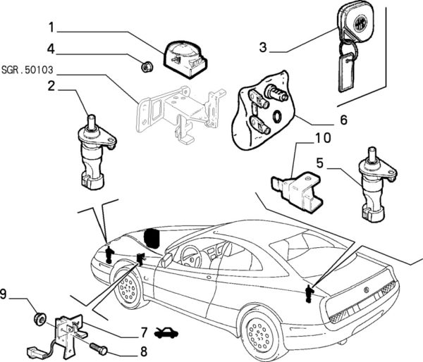 Alfa Romeo GTV/Spider Bonnet Switch - TotallyAlfa - Image 2