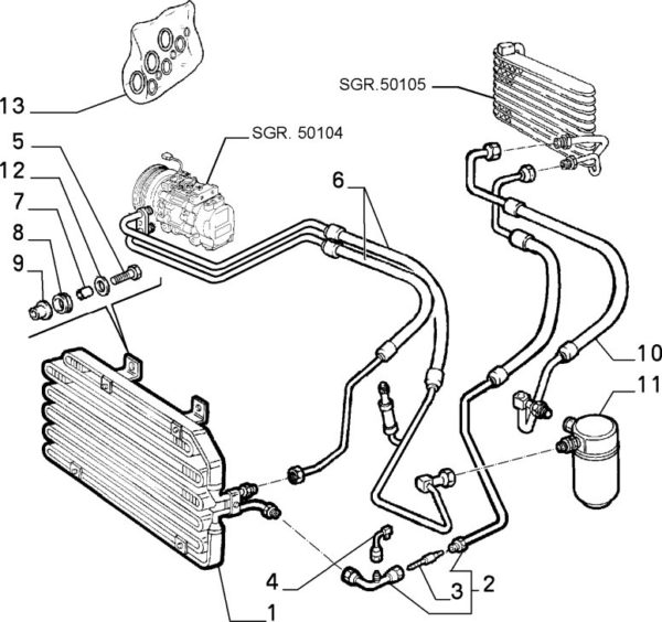 Alfa Romeo GTV/Spider Air Conditioning Condenser Fixing - Image 2