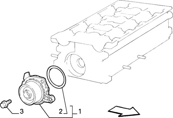 Alfa Romeo GTV/Spider Twinspark Water Pump - Genuine - Image 2
