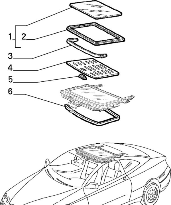 Alfa Romeo GTV Sunroof Internal Trim - Image 2