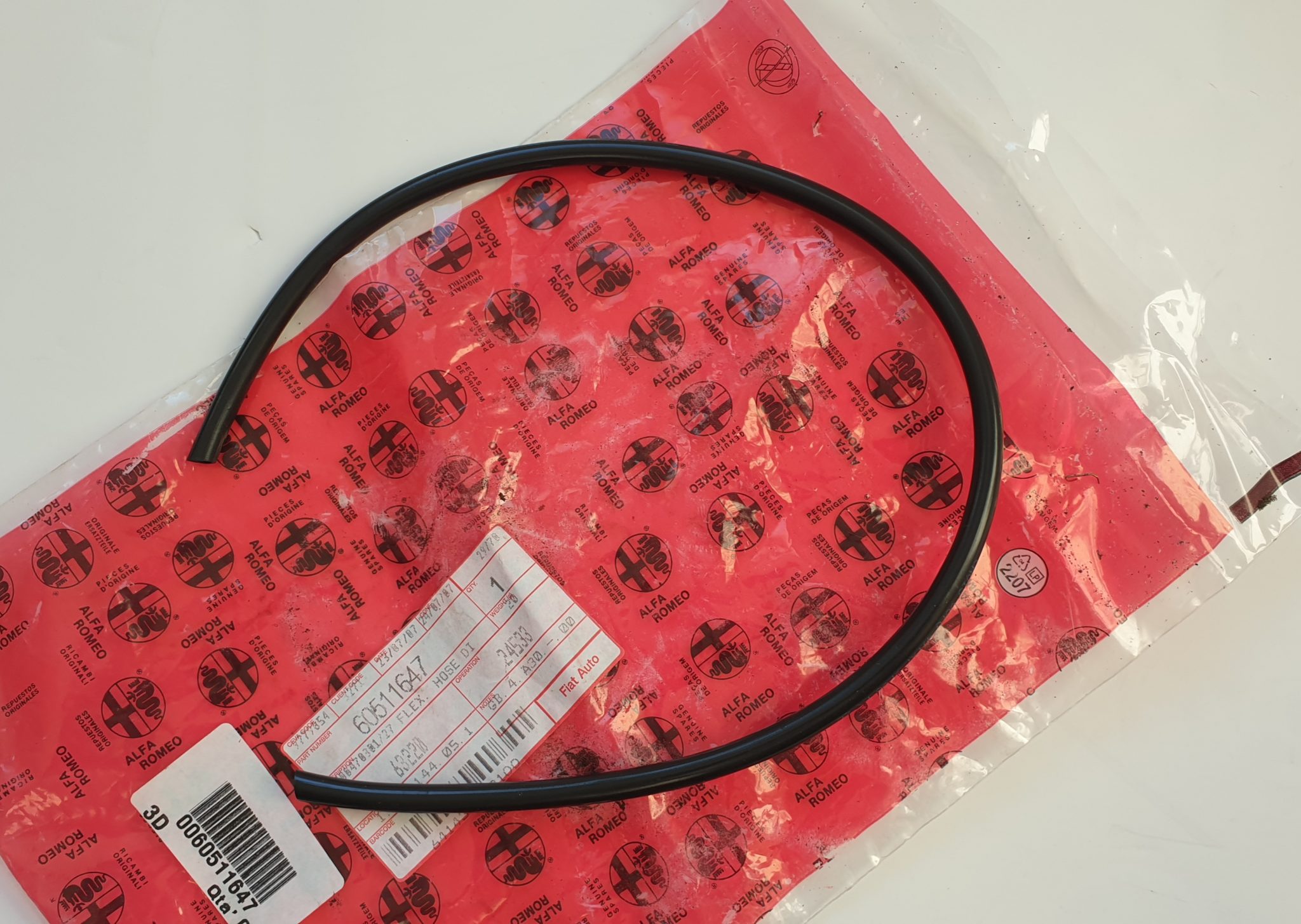 Alfa Romeo GTV/Spider Power Steering Reservoir Overflow Pipe Totally Alfa