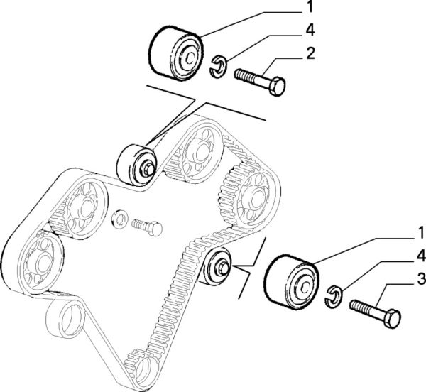 Alfa Romeo GTV/Spider V6 Upper Cam Belt Idler Bolt - Image 2