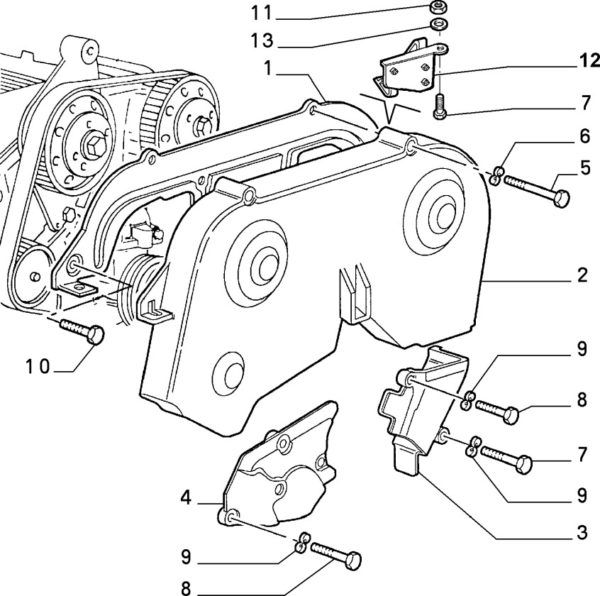 Alfa Romeo GTV/Spider - V6 2.0 TB Cam Belt Cover Section - Image 2