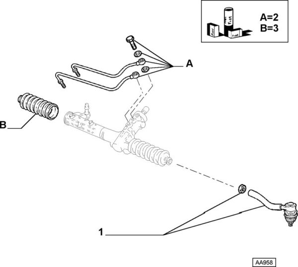 Alfa Romeo GTV/Spider (916) Left Hand Track Rod End - Twinspark - Early - Image 2