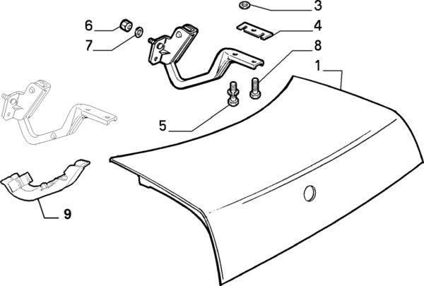 Alfa Romeo GTV Boot Lid Hinge - RH - Image 2