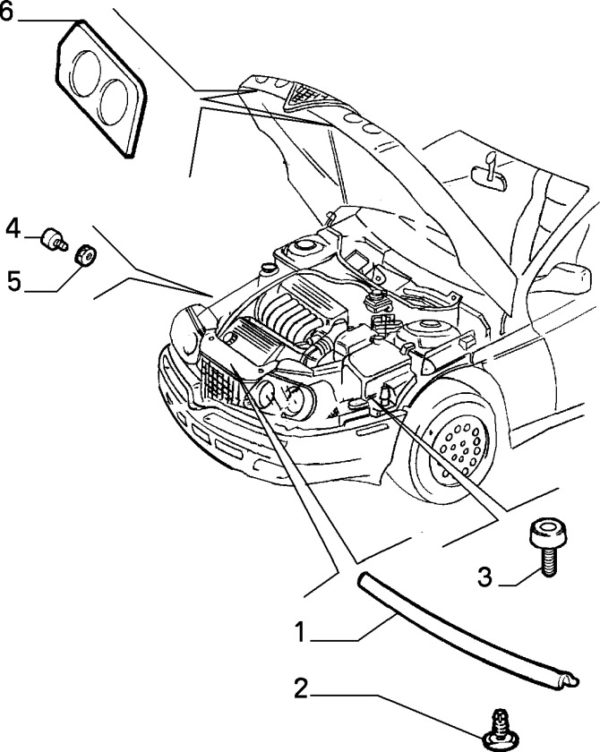 Alfa Romeo GTV/Spider Phase 1 & 2 Headlight/Bonnet Seal - LH - Image 2