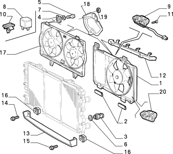 Alfa Romeo GTV/Spider Wiring Loom Channel - Fixes To Radiator - Image 2