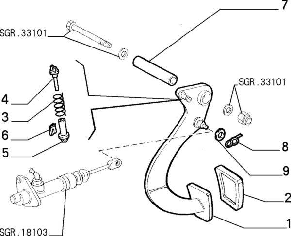Alfa Romeo GTV/Spider Accelerator And Clutch Pedal Rubber - Image 2
