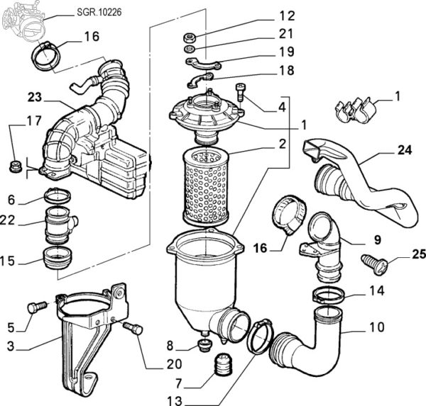 Alfa Romeo GTV/Spider Twinspark/JTS/V6 24V Air Filter Housing Bracket Bolts - Image 2