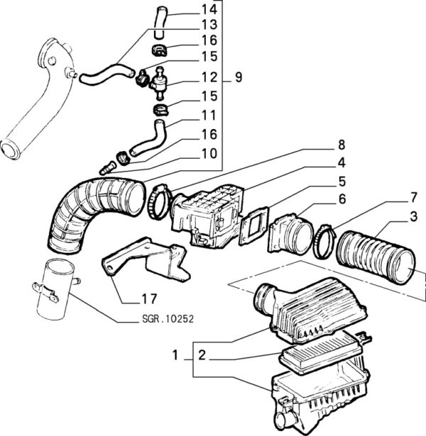 Alfa Romeo V6 2.0 TB Throttle Body/ Air Filter Adapter - Image 2