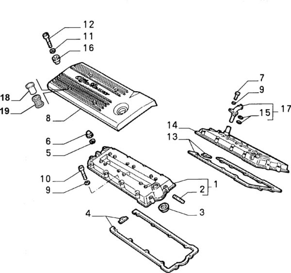 Alfa Romeo GTV/Spider V6 24V Cam Cover Breather Fixings - Image 3