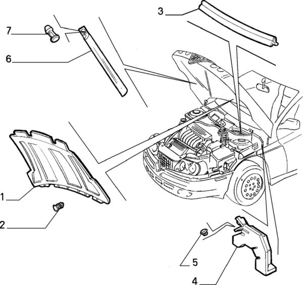 Alfa Romeo GTV/Spider Left Side Bonnet Seal - Image 2