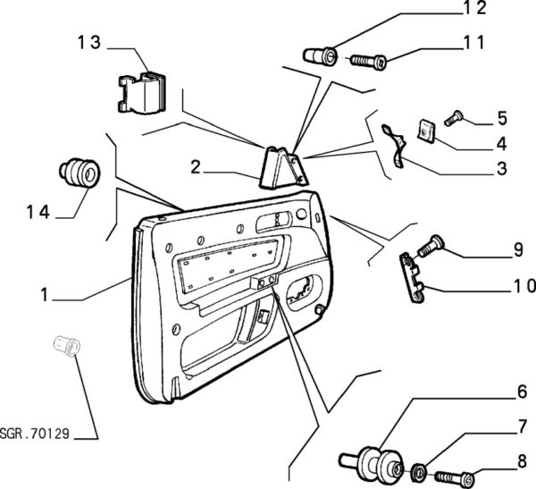 Alfa Romeo GTV/Spider (916) Door Card Front Fixing Bracket - RH - Image 2