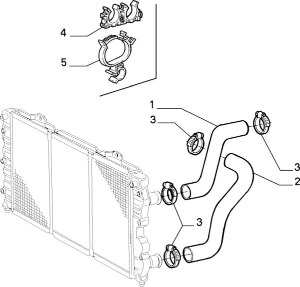 Alfa Romeo GTV/Spider V6 24v Upper Coolant Hose - Image 2