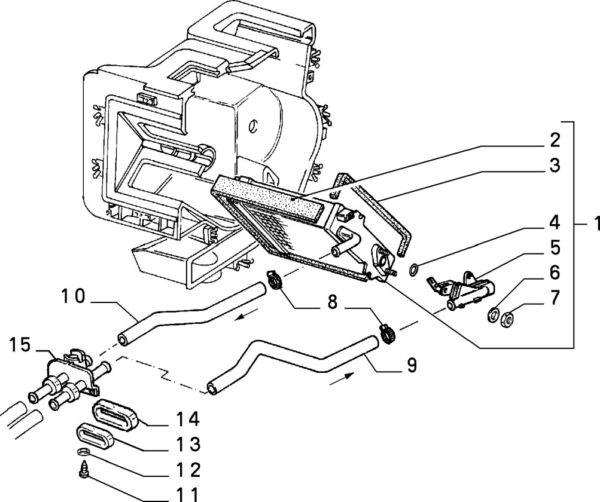 Alfa Romeo GTV/Spider Salon Heater Matrix - Early Models - Image 2