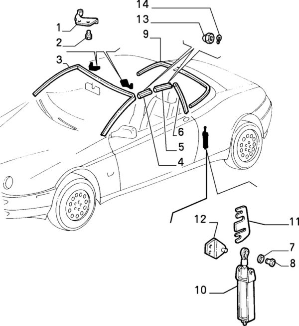 Alfa Romeo Spider Roof's Seal - Image 2