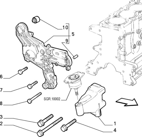 Alfa Romeo GTV/Spider Twinspark Engine Head Steady Bush - Image 2