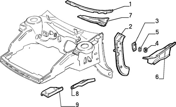 Alfa Romeo GTV/Spider Front Right Corner Reinforcing Section - Image 2