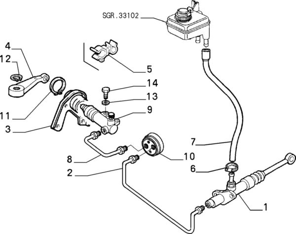 Alfa Romeo GTV/Spider Clutch Master Cylinder - LH - Image 2
