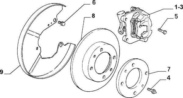 Alfa Romeo GTV/Spider Rear Brake Backing Plate - Image 2