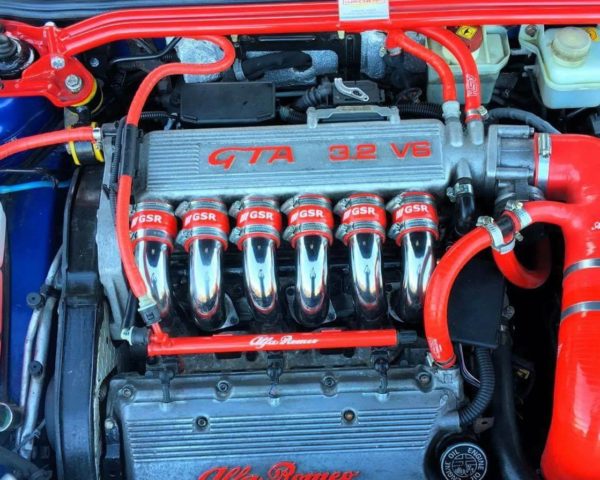 Alfa Romeo V6 3.0/3.2 Inlet Silicone Hose Set - Red - Image 3