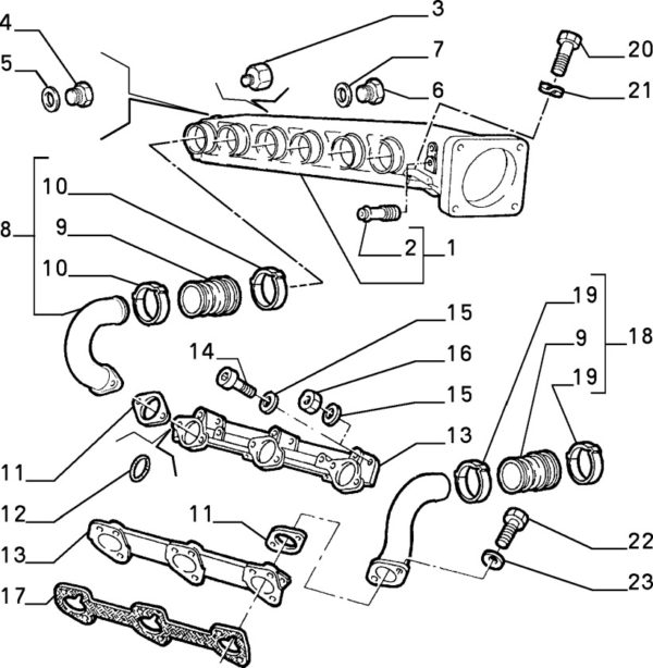 Alfa Romeo V6 3.0 12v & 2.0 TB Inlet Silicone Hose Set - Black - Image 3